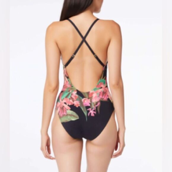 Bleu Rod Beattie Return to Rio Keyhole One Piece - Black Multi Size 6 NWT - Picture 2 of 8